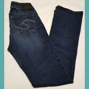 Silver Suki Dark Wash High Slim Bootcut Jeans